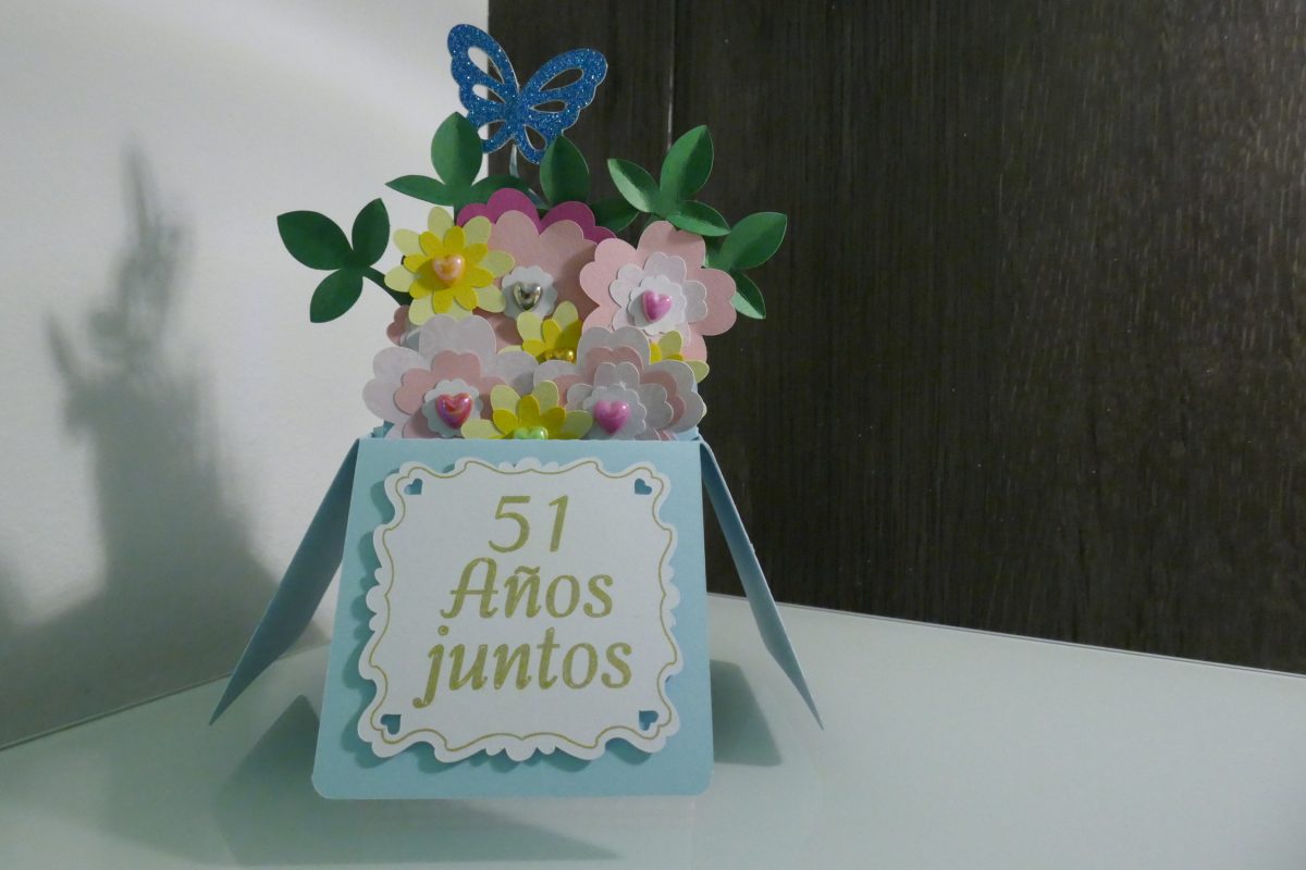 Caja flores aniversario